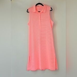 Vineyard Vines Sankaty Pink & White Striped Sleeveless Lightweight Dress Sz:L